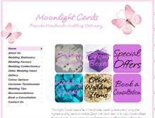 Tablet Screenshot of moonlightcards.com